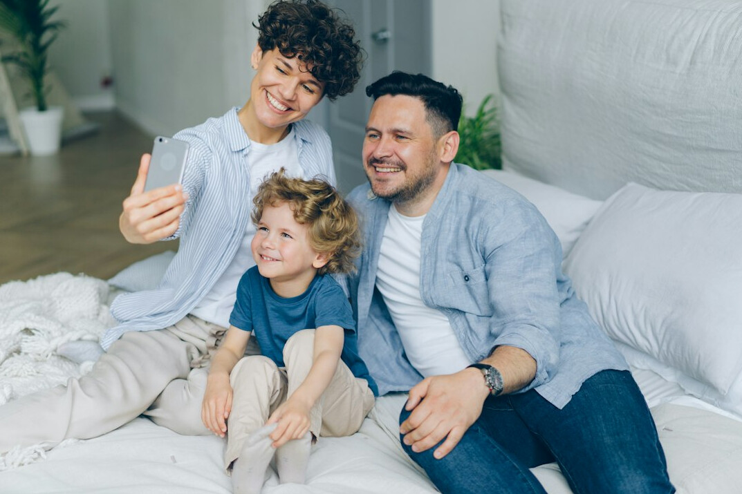 family celebrating health milestone