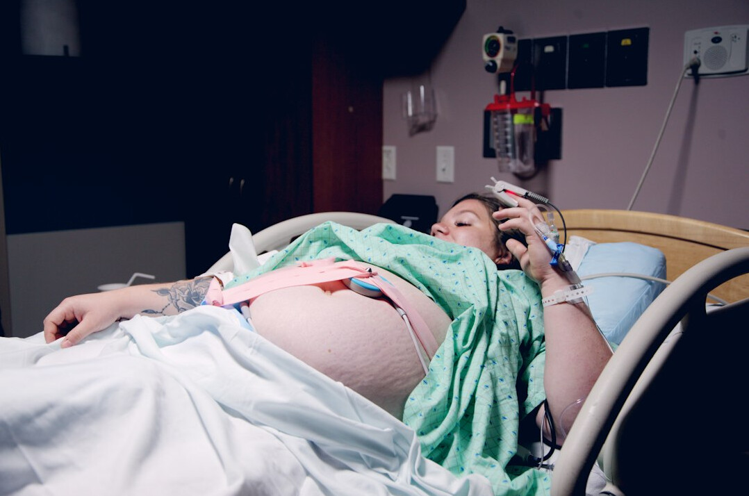woman recovering in hospital
